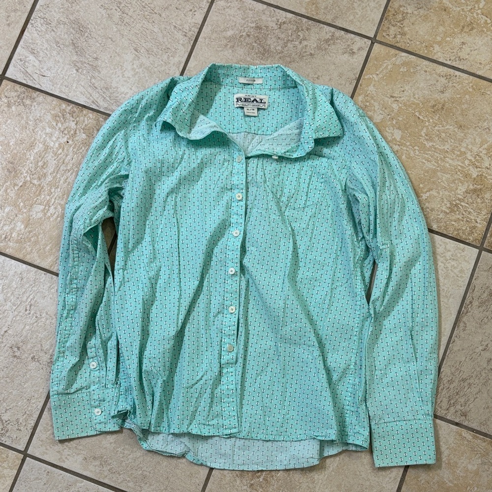 Ariat Mint Green Long-Sleeve Button-Down Shirt